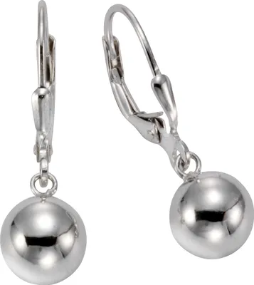Produktbild von F Ohrhänger 925/- Sterling Silber 2,5cm weiß 025230036