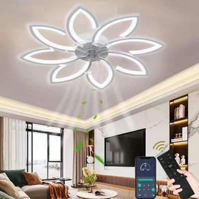 Produktbild von Welikera Deckenventilator Deckenlüfter leuchte,LED Lüfterlicht,einstellbarer, 90W, Leuchte/ Ventilator getrennt schaltbar