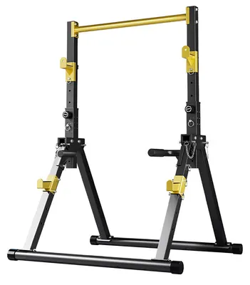 Produktbild von Klimmzugstange freistehend - Faltbare Pull Up Station - Verstellbare Höhe - 600 kg Tragkraft - Stahlkonstruktion - Home Gym Trainingsgerät - Schwarz