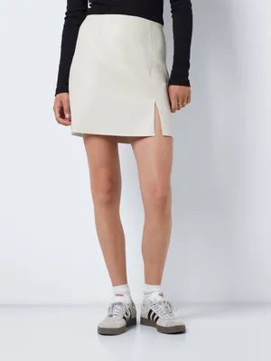 Produktbild von Mini Kunstleder Rock High Waist Lederoptik Skirt Coated NMCLARA | M