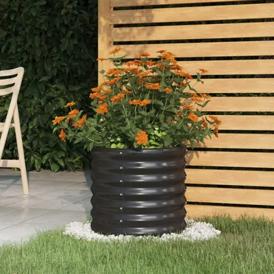 Produktbild von Cloris Designermöbel Pflanzkübel Pulverbeschichteter Stahl 40x40x36 cm Anthrazit 2024 Neu