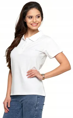 Produktbild von Damen-Poloshirt aus Baumwolle mit Kragen, MORAJ XL, weiß