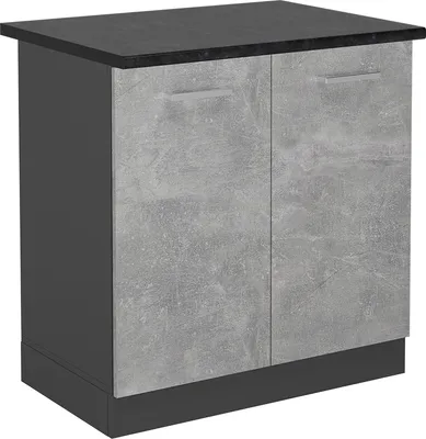 Image de Meuble bas sous-évier Vicco R-Line Béton 80cm , PT Anthracite, Model 53426