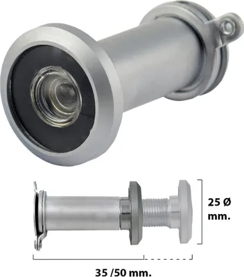 Immagine prodotto di Visore per porta 35-50 mm. Argento opaco (blister 1 pezzo)