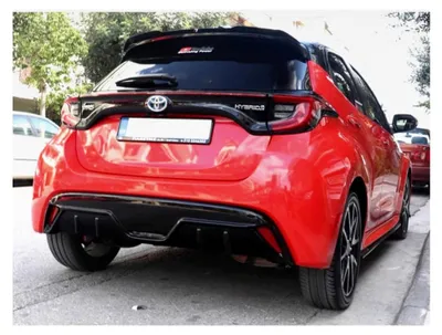 Produktbild von Heckschürzenansatz (Diffuser) für Toyota Yaris (P21) 2020- (ABS Glänzend Schwarz)