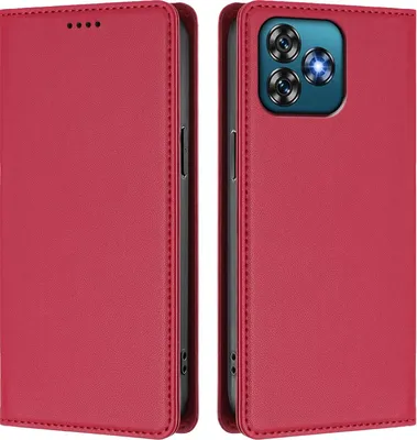 Immagine prodotto di Custodia in pelle per Oukitel C53, custodia magnetica in Finto cuoio con supporto Rosso