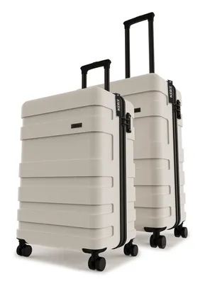 Produktbild von Norix Sand White Kofferset 2-teilig – 143 L – Trolleyset mit TSA-Schloss – Handgepäck & großer Reisekoffer - koffer
