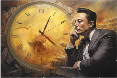 Produktbild von Wallario Wandbild Zeitgedanken, Größe: 61 x 91,5 cm, Poster mit rahmenlosen Bildhalter