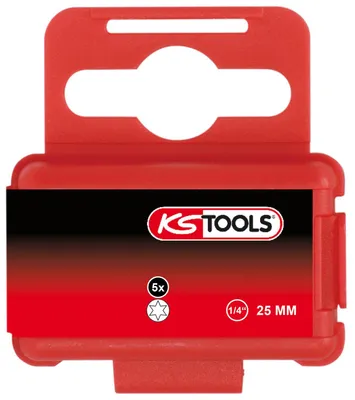 Produktbild von KS Tools 1/4 Bit TX, 25 mm, Kugelkopf, T40, 5er Pack