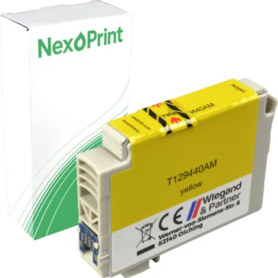 Produktbild von Druckerpatrone kompatibel zu Epson C13T129440 yellow Stylus Office BX 625 FWD Epson BX 535 WD Epson BX 525 WD Epson BX 320 FW Epson BX 305 FW Plus