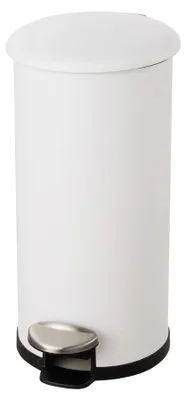 Abfalleimer mit Pedal, weiß, 12 Liter, Soft-Close