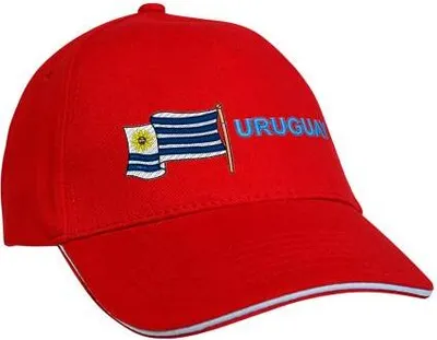 Produktbild von Baseballcap mit Einstickung Fahne Flagge Uruguay 69996  in versch. Farben Color - rot