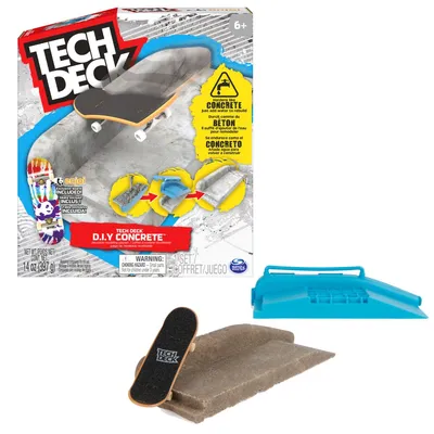 Produktbild von Tech Deck - Concrete Fingerboard-Rampe zum Selberbauen (mehrfarbig, aus wiederverwendbarem Beton, mit Fingerboard)