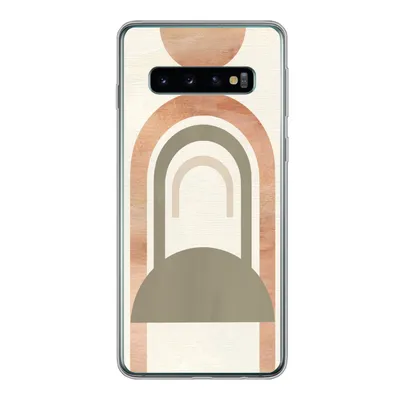 Produktbild von MuchoWow® Handyhülle Schutzhülle Hülle für Samsung Galaxy S10 Rosa - Grün - Abstrakt Silikon Softcase Handy Hülle - Handytasche
