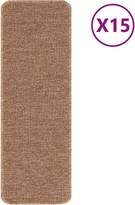 Obrázek produktu pro vidaXL Protiskuzné podlahové rohože na schody, 15 kusů, 60 x 25 cm, žluté, polypropylen, obdélníkové