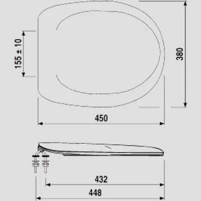 Produktbild von SANIT 56.051.01..0000 WC-Sitz 1200 (sanline) Thermoplast