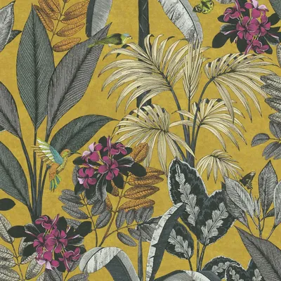 Immagine prodotto di Profhome 387381-GU liscio opaco giallo grigio viola turchese 5,33 m2