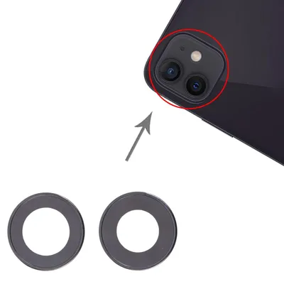 Obrázok produktu pre Pre Apple iPhone 13 – ochranný krúžok na zadný fotoaparát, 1 pár, príslušenstvo, čierny