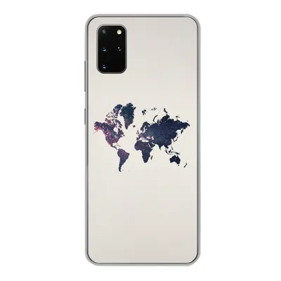 Produktbild von MuchoWow® Handyhülle Schutzhülle Hülle für Samsung Galaxy S20 Plus Weltkarte - Licht - Rot Silikon Softcase Handy Hülle - Hartschale
