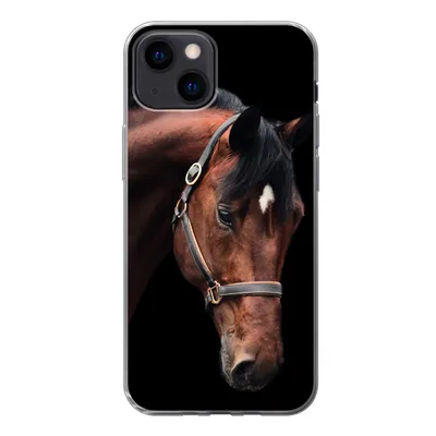 Produktbild von MuchoWow® Handyhülle Schutzhülle Hülle für iPhone 13 mini Pferd - Halfter - Braun Silikon Softcase Handy Hülle - Softcase