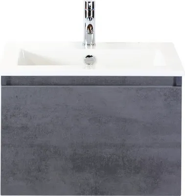 Produktbild von Sanox Badmöbel-Set Frozen BxHxT 61 x 42 x 46 cm Frontfarbe betonanthrazit mit Waschtisch Keramik weiß 75734341