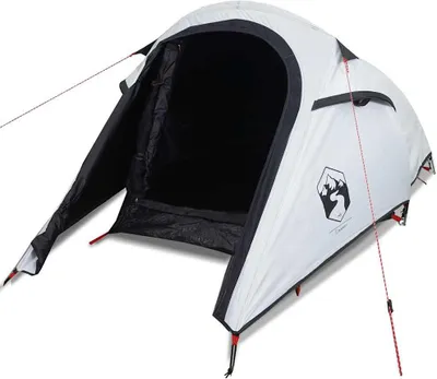 Produktbild von vidaXL Tunnel-Campingzelt 3 Personen Weiß Dunkel Wasserdicht