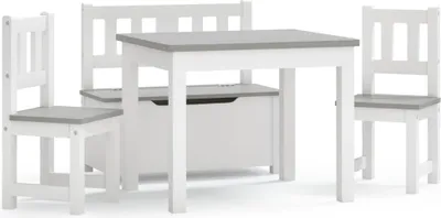Produktbild von VidaXL 10411, MDF-Platten, Grau, Weiß, 3 Stück(e), 3 Stück(e)