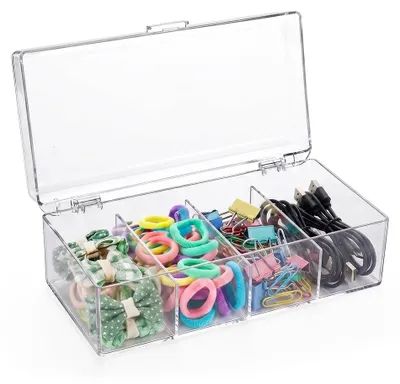 Productafbeelding van Transparante Haaraccessoires Organizer met 4 Vakken