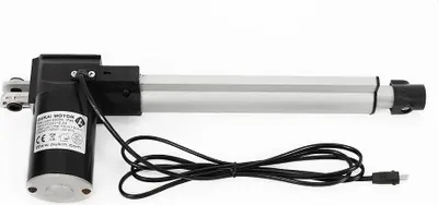 Produktbild von Elektrischer Linearantrieb - Austauschmotor für Recliner-Sofa - DC 24 V - Hub 38–61 cm - Silber