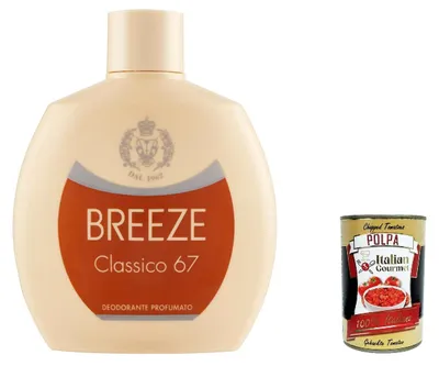 Produktbild von 6x Breeze Classico 67 Deodorante Squeeze, Classico 67 Deodorant Squeeze, ohne Gas und ohne Aluminiumsalze 100 ML + Italian Gourmet polpa 400g