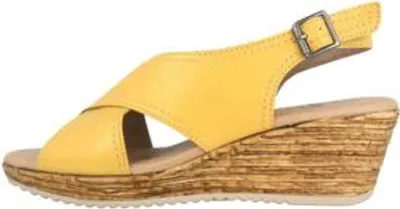 Produktbild von Jana Comfort Leather Sandaletten in Übergrößen Gelb 8-8-28331-34 627 große Damenschuhe
