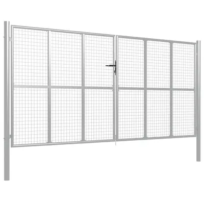 Immagine prodotto di Cancello da giardino in acciaio zincato 415 x 225 cm Argento