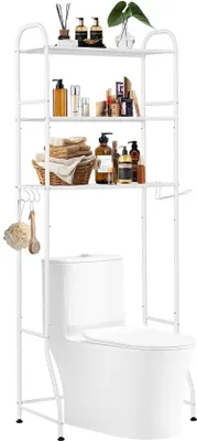 Image de Toiletrek en acier inoxydable à trois niveaux avec semelles antidérapantes