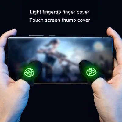 Produktbild von 2pcs Gaming-Fingerabdeckungen Luminous empfindliche hohe Elastizität schweißfest nicht rutschfest