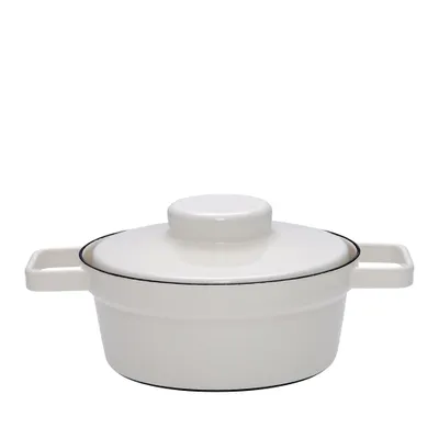 Zdjęcie produktu dla Riess Aromapot rondel z pokrywką Ø20cm 1,2 litra jasnoszary emalia indukcja