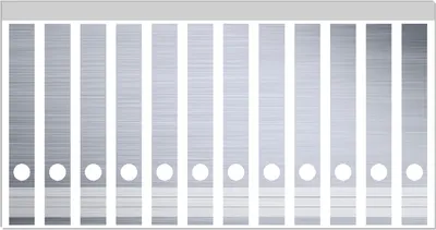 Produktbild von Wallario Ordnerrücken Sticker, selbstklebend für schmale Ordner, 12 Stück, Motiv Muster aus grauen Streifen - Schraffur