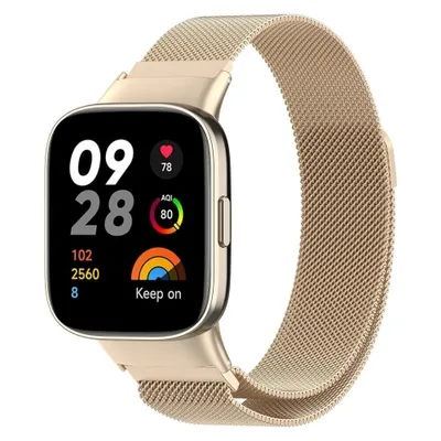 Produktbild von Strap-it Redmi Watch 3 Milanaise Armband (Champagner)