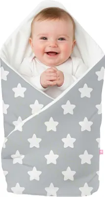 Produktbild von 75x75cm Babytragetuch - graues Lebkuchenmuster