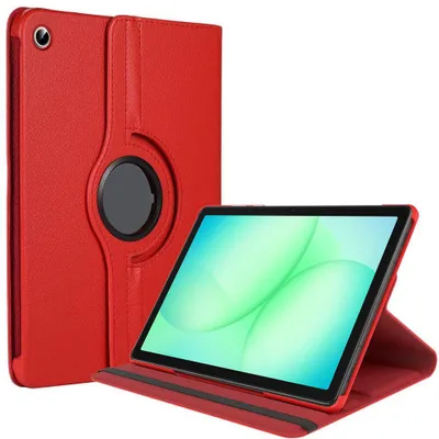 Image de Coque pour Samsung Galaxy Tab A11 Plus / A9 Plus, Protection Etui Rotatif Multi-Angle Rouge