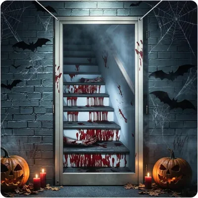 Image de Guirlande d'Halloween effrayante, pour intérieur et extérieur, décoration pour Halloween