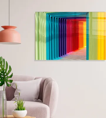 Produktbild von Wallity, UV-604 - 50 x 70, Dekorative Malerei aus gehärtetem Glas, Mehrfarbig, 100 % gehärtetes Glas, 50 x 70 cm