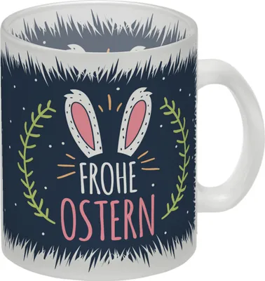 Produktbild von Frohe Ostern Glas Tasse
