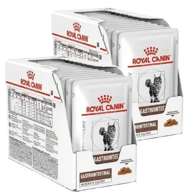 Produktbild von Royal Canin Veterinary Gastrointestinal Moderate Calorie 24x85g Nassfutter in Soße für Katzen mit Verdauungsstörungen und Übergewicht