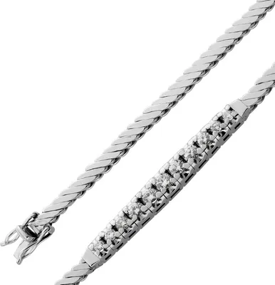 Produktbild von Brillantarmband Weißgold 750 18K Brillanten 0.85ct Antikschmuck 19
