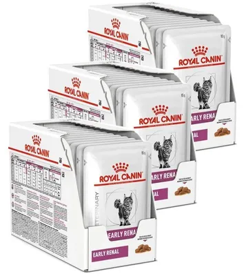 Produktbild von Royal Canin Veterinary Early Renal 36 x 85 g Nassfutter in Soße für ausgewachsene Katzen mit Nierenversagen