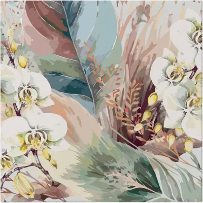 Image de Serviettes Premium Airlaid, "Feuilles", 1/4, 40 x 40 cm 50 pièces.