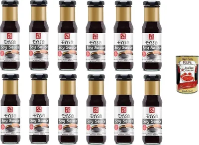 Produktbild von Enso Salsa di Soia Sojasauce 12x150 ml + Italian Gourmet Polpa di Pomodoro 400g