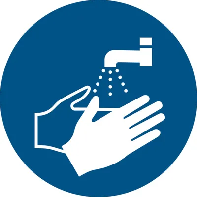 Produktbild von Gebotszeichen 'Hände waschen' (M011), gem ASR A1.3 (DIN EN ISO 7010) Schild Kunststoff 20cm 1 Stück