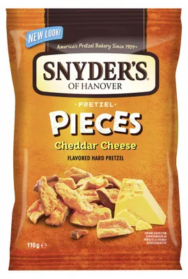 Zdjęcie produktu dla Snyder's Pieces, ser cheddar, chrupiące kawałki precla, 110g
