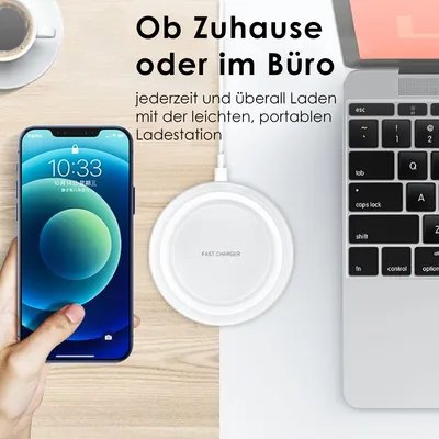 Produktbild von Für Samsung Galaxy S26 S25 S24 S23 S22 S21 Induktives Ladegerät 15W Fast Charge